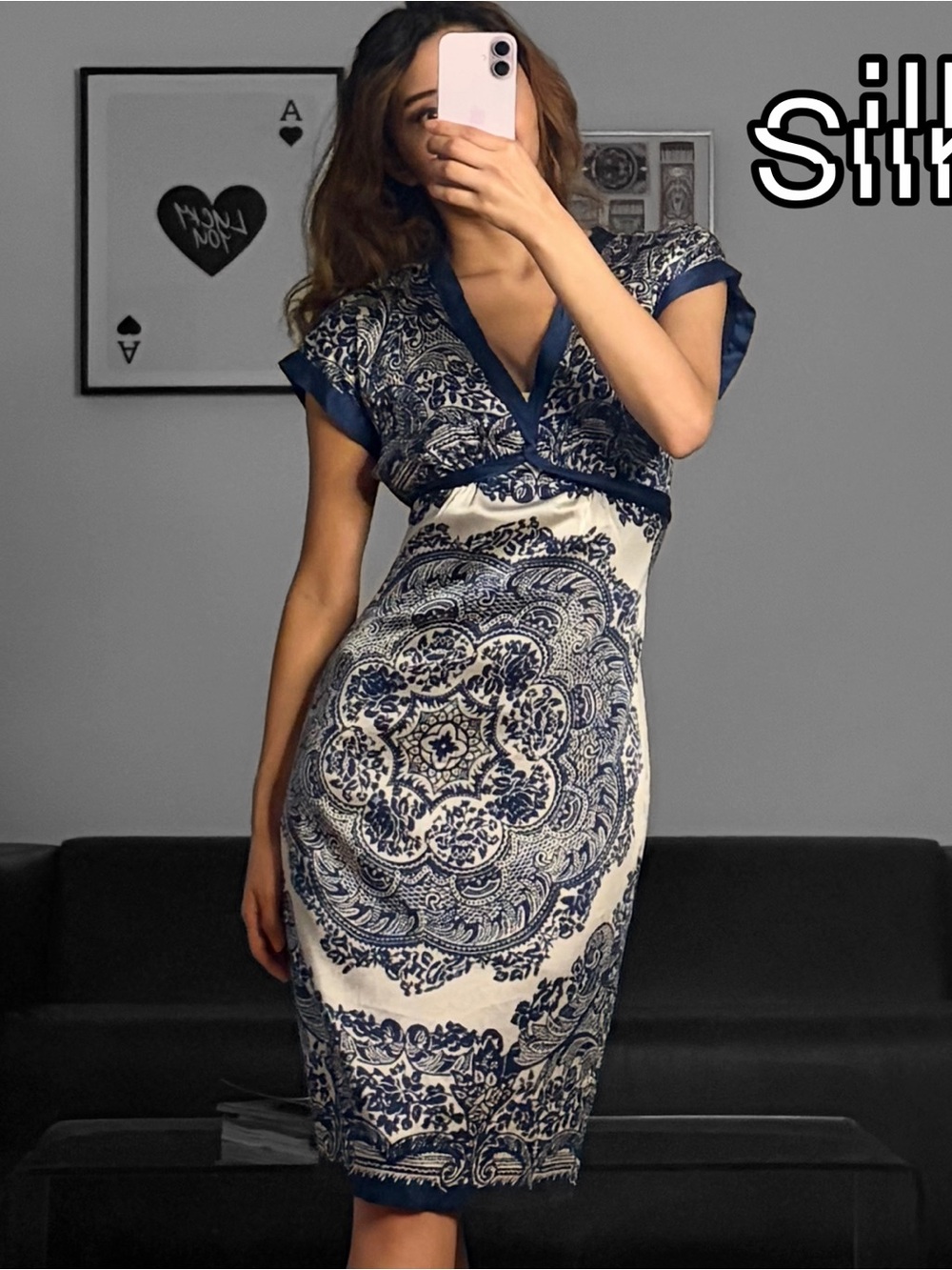 🤍 beautiful silk midi dress
